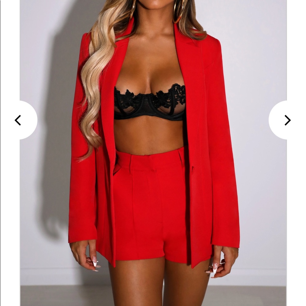 Baby Boo Red Blazer and Shorts